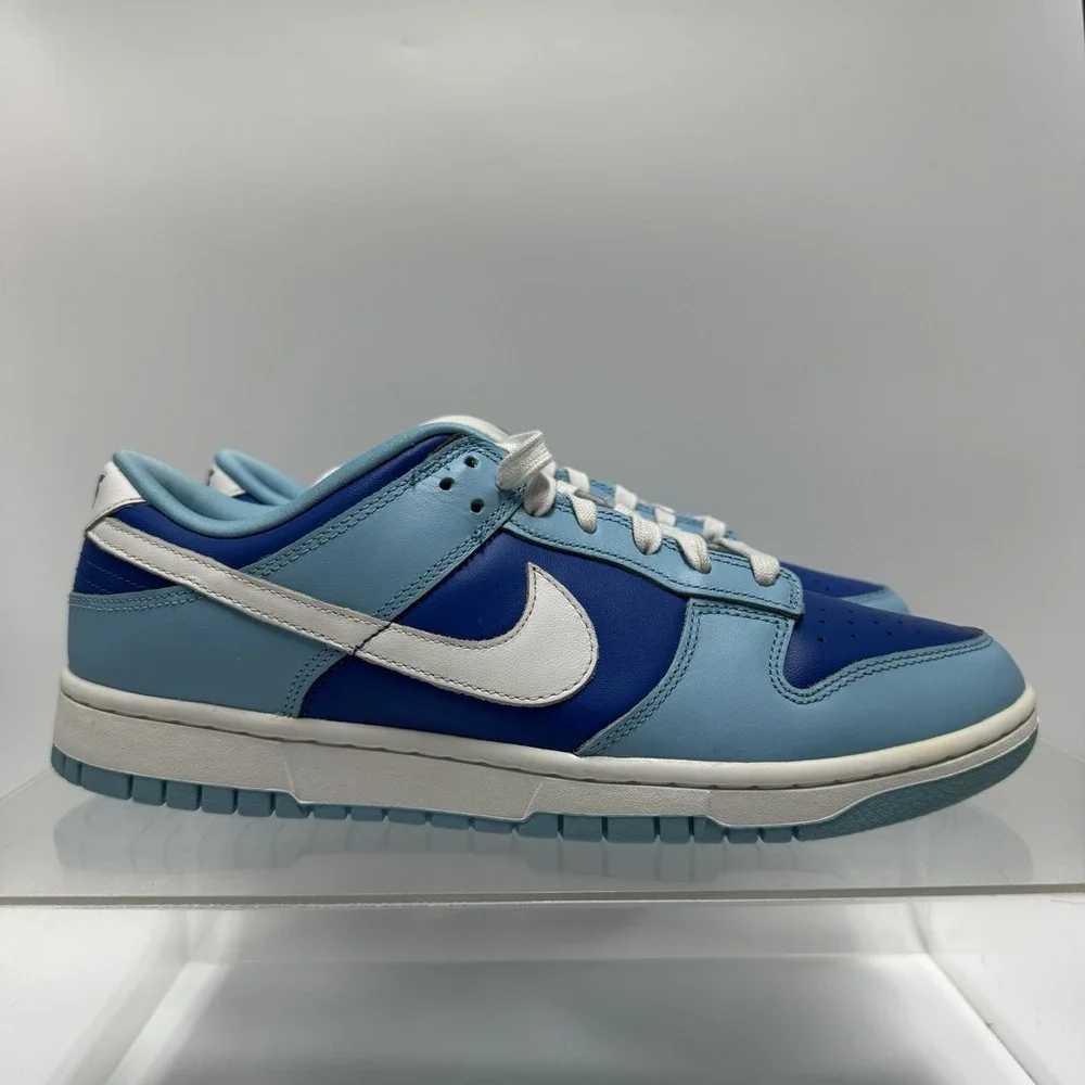 Brand New Nike Dunk Low Retro ARGON DM0121-400 White Blue Shoes Men's Size 9.5
